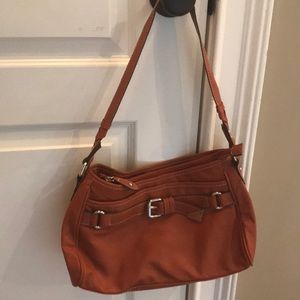 Brown leather bag by Rosetti